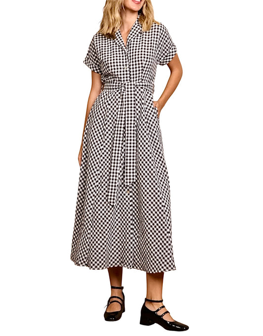 Vestido vichy negro