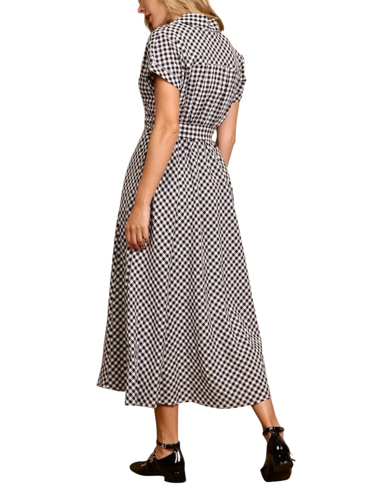 Vestido vichy negro