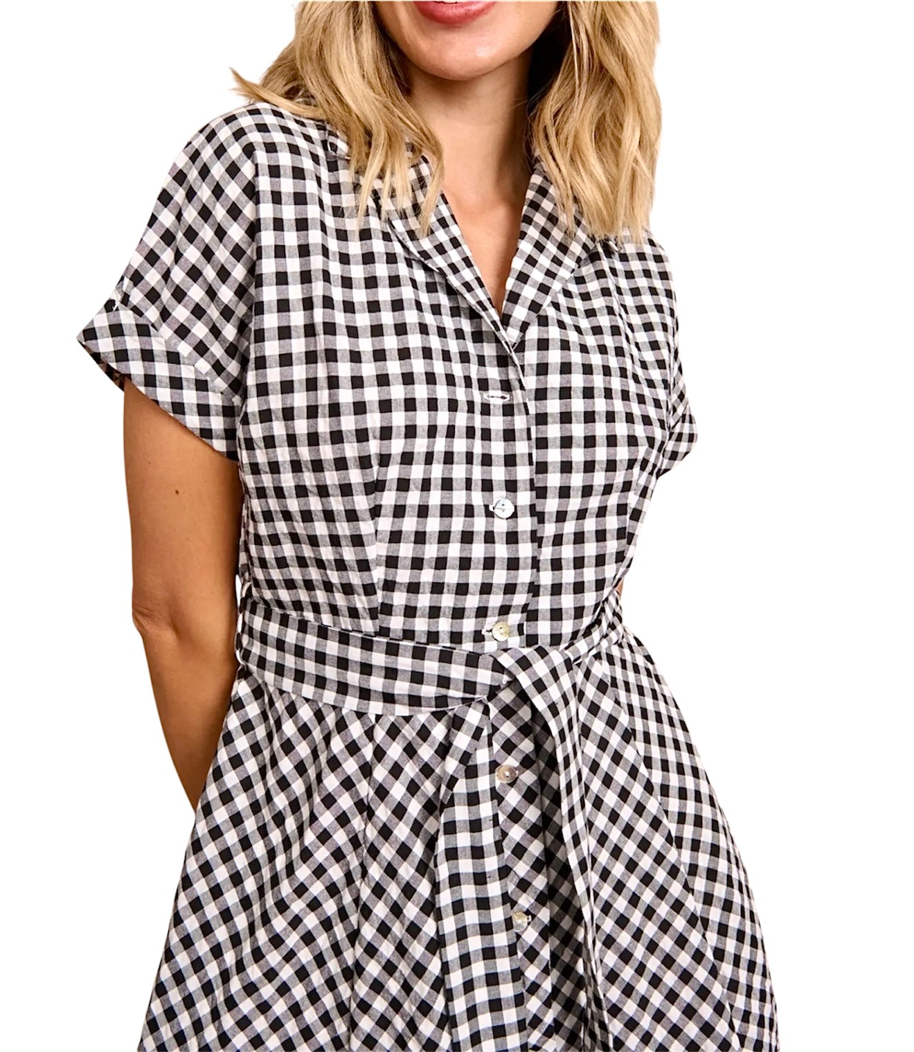 Vestido vichy negro