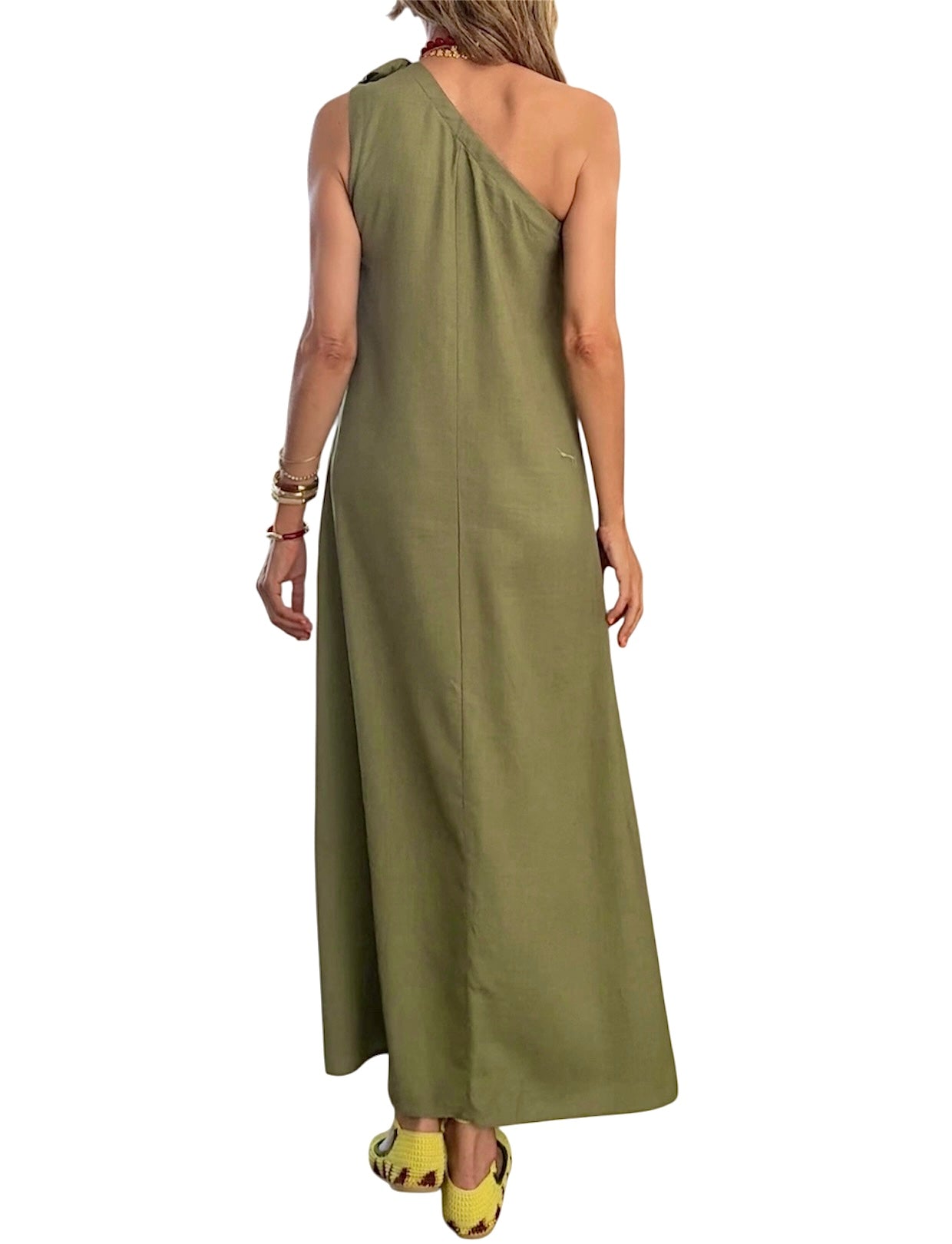 Vestido asimétrico verde