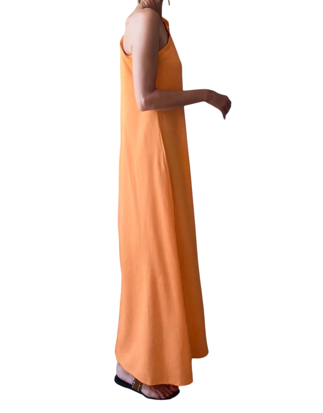 Vestido asimétrico naranja