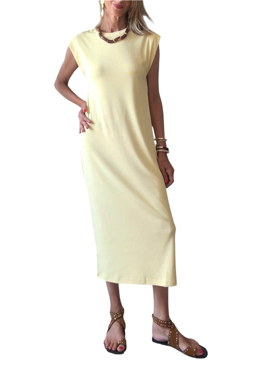 Vestido amarillo claro