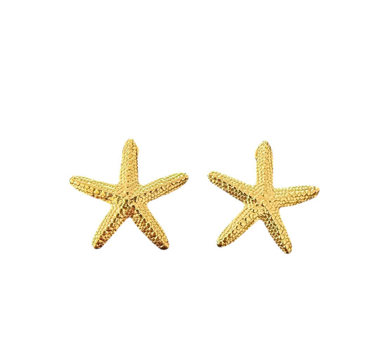 Pendientes estrella de mar dorados