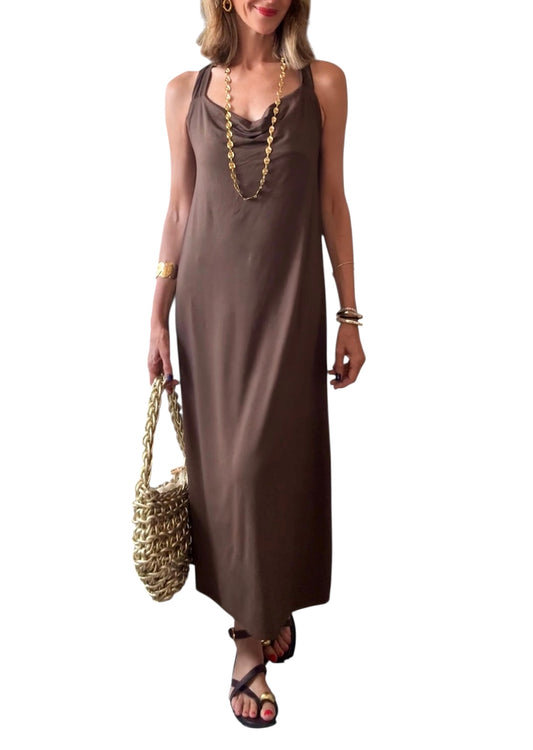 Vestido anillas marrón