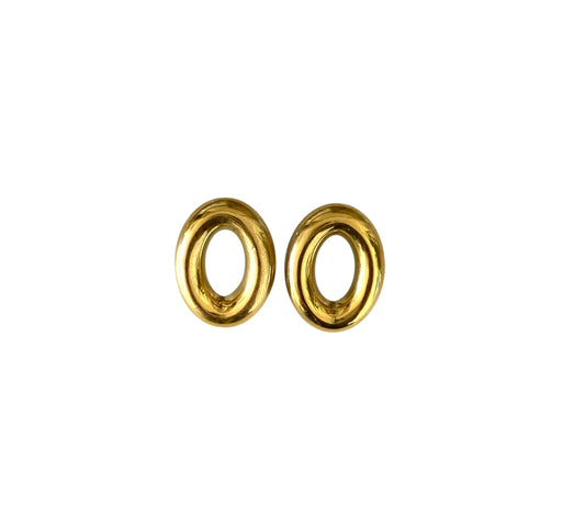Pendientes ovalados dorado