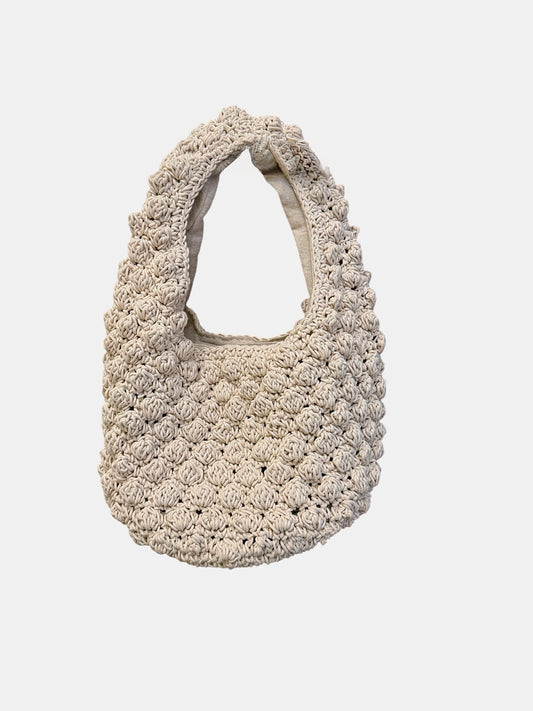 Bolso crochet beige