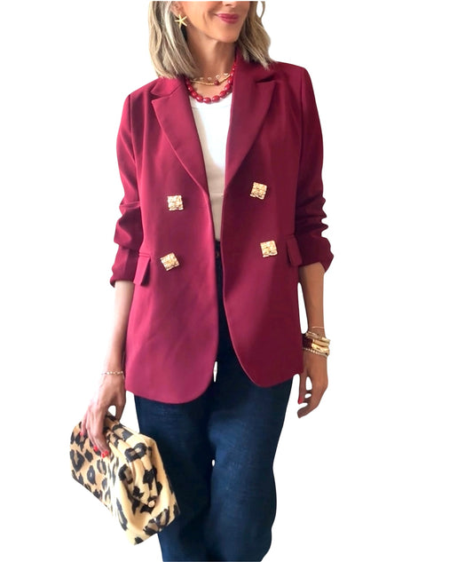 Blazer granate botones dorados
