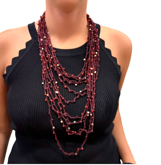 Collar Lis burdeos