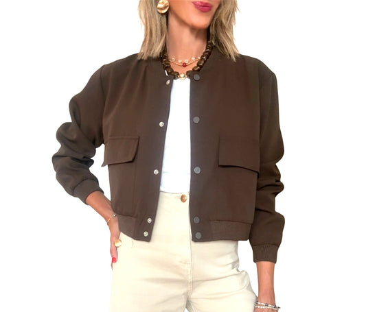Chaqueta bomber marron