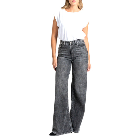 Denim pierna ancha gris