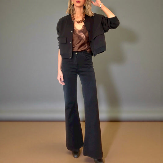 Denim palazzo negro