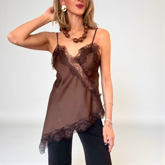 Top lencero marrón& negro