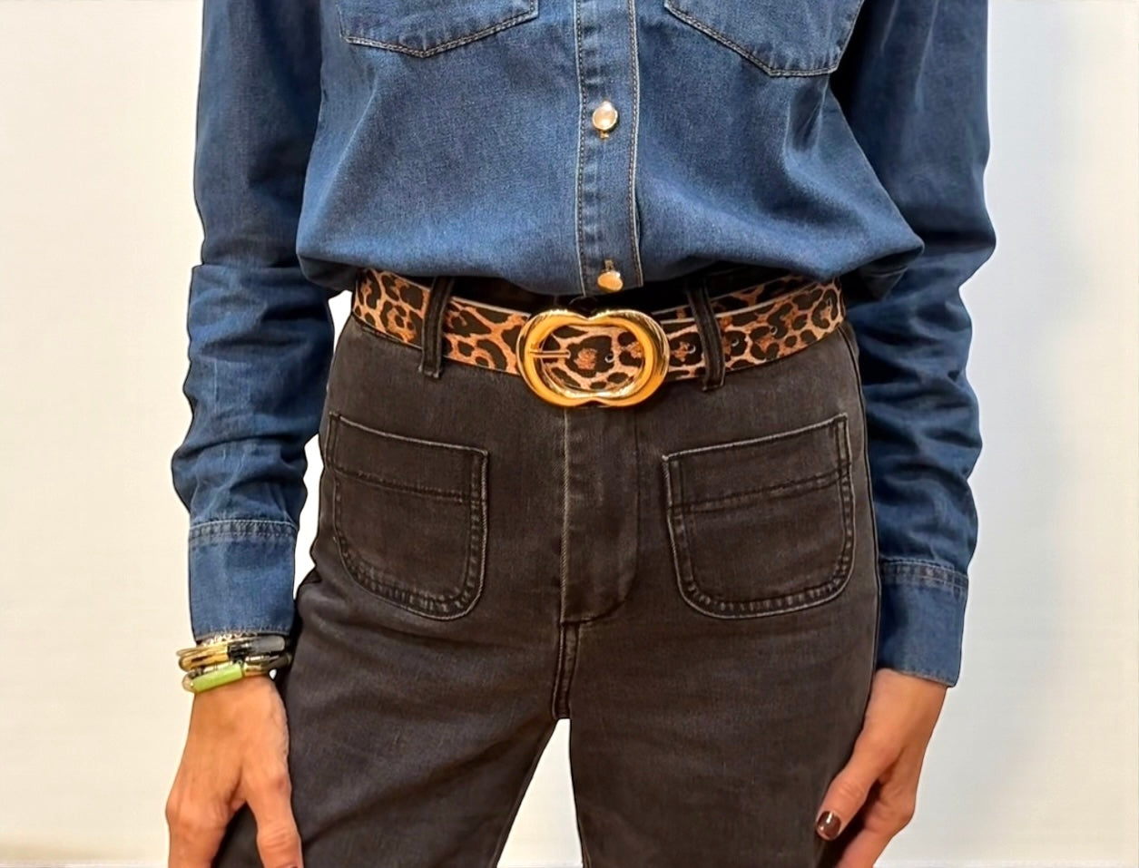 Cinturón animal print