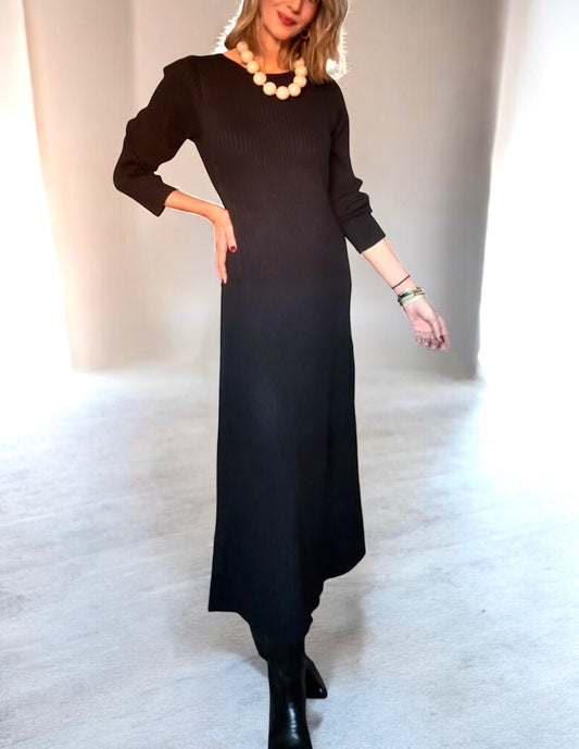 Vestido punto negro