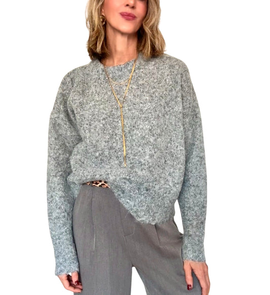 Jersey punto grueso gris