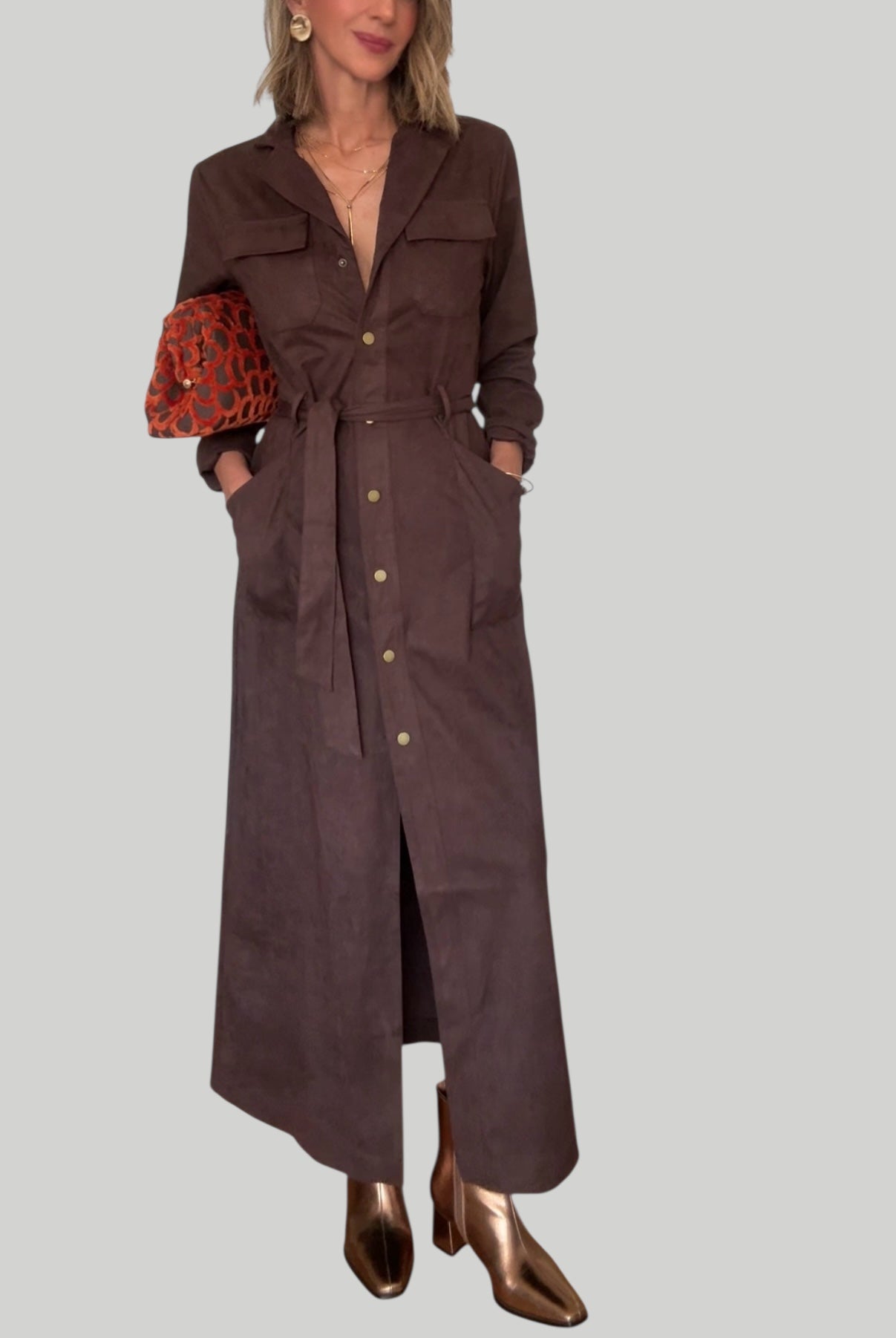 Vestido Angelina marrón