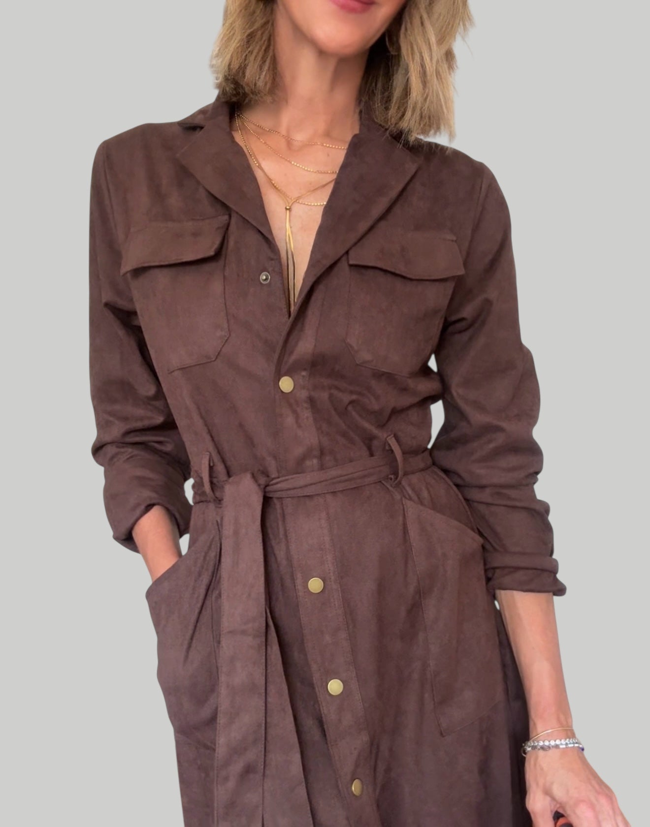 Vestido Angelina marrón