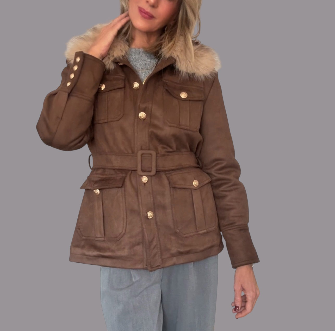 Chaqueta Suiza marrón