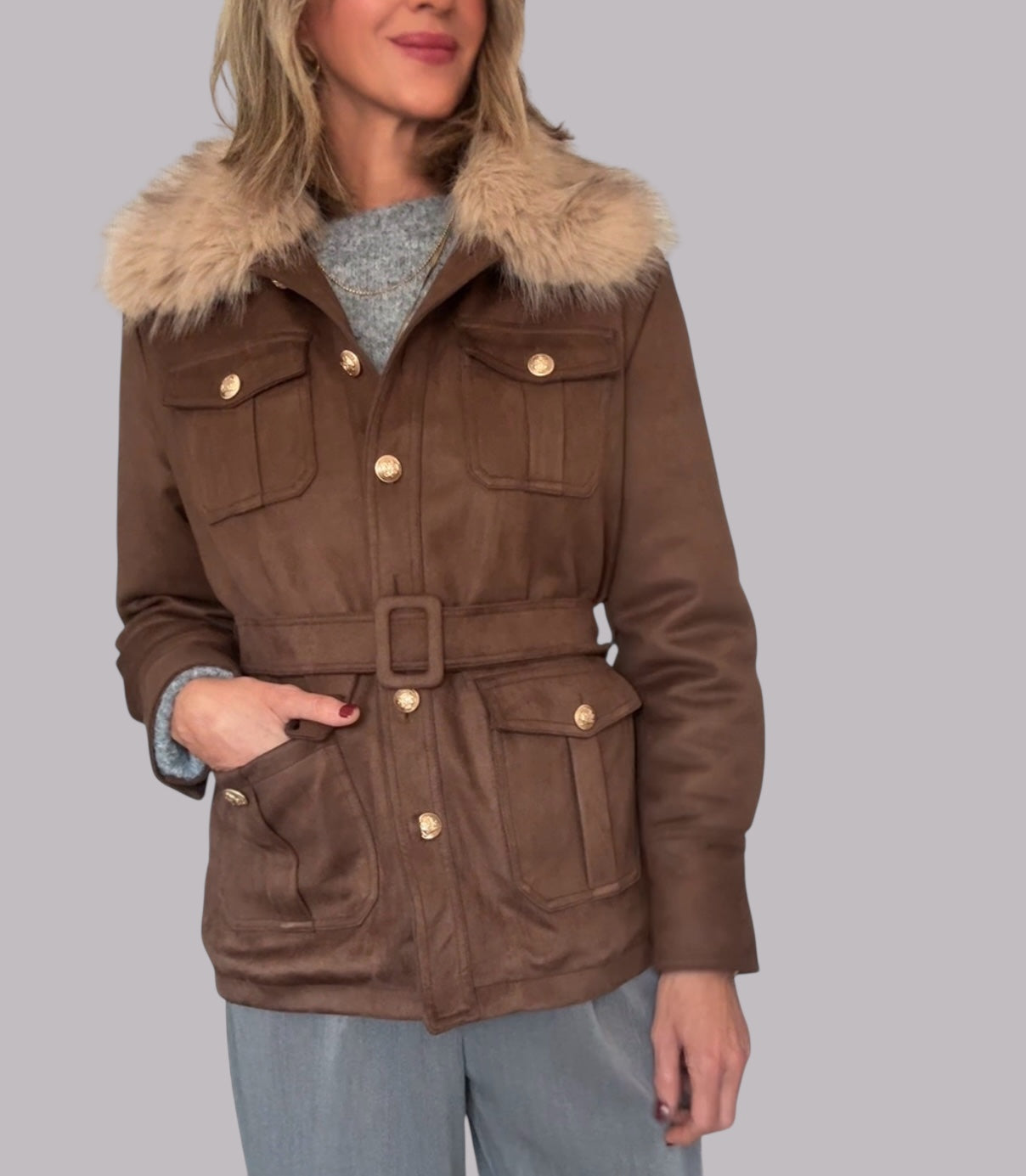 Chaqueta Suiza marrón