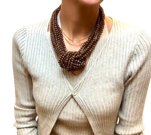Collar nudo marrón