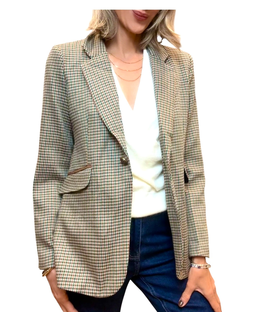 Chaqueta blazer  Boston  tonos verdes