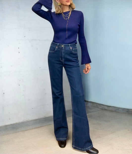 Denim azul flare
