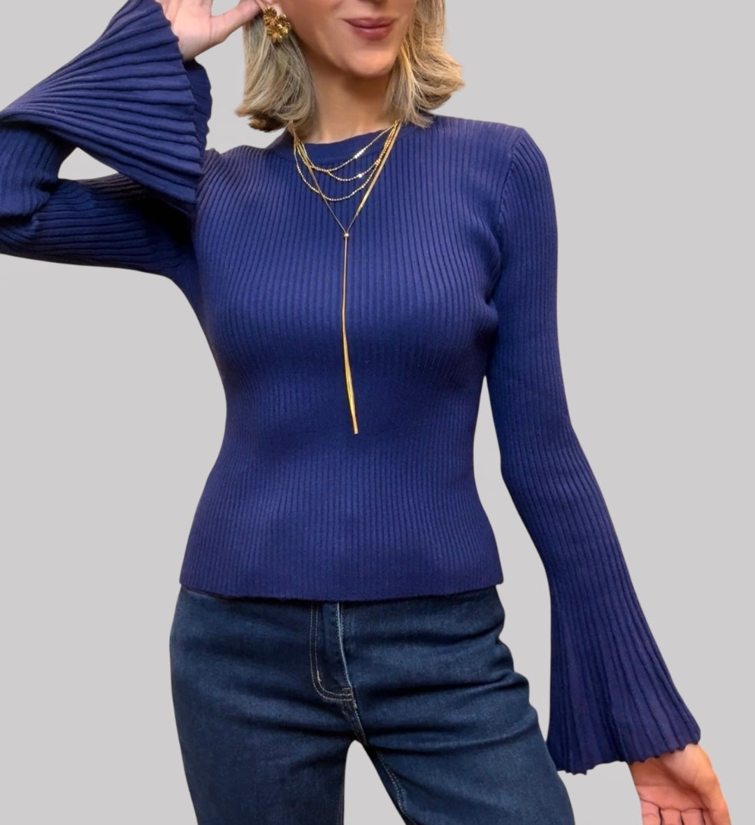 Jersey manga acampanada