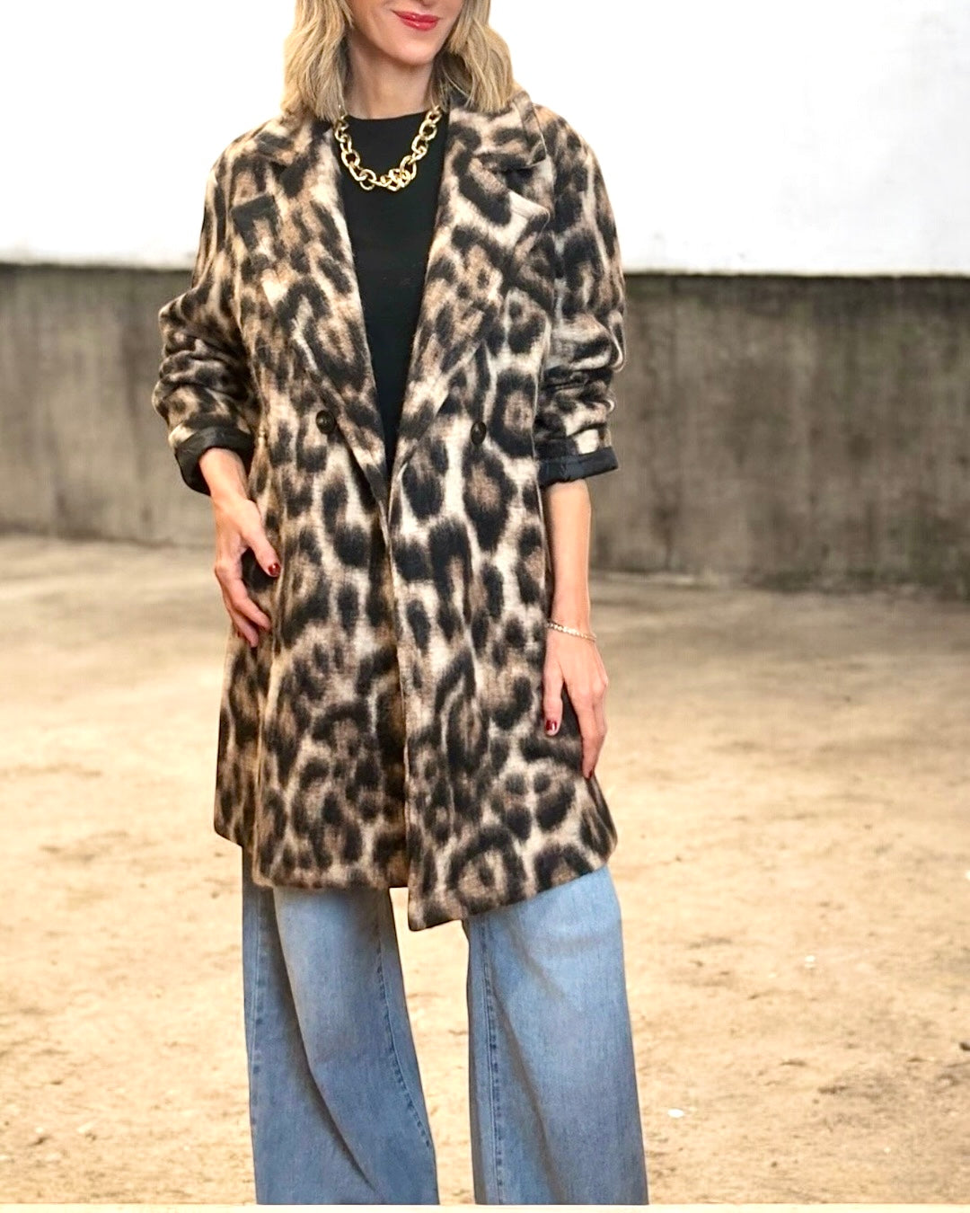 Abrigo animal print
