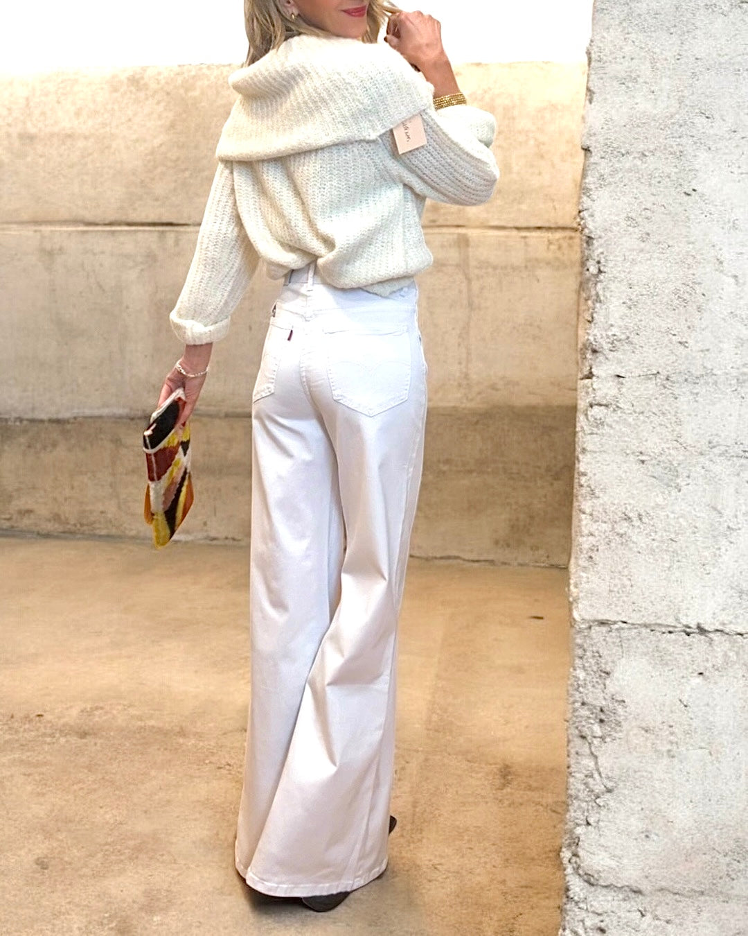 Denim palazzo blanco