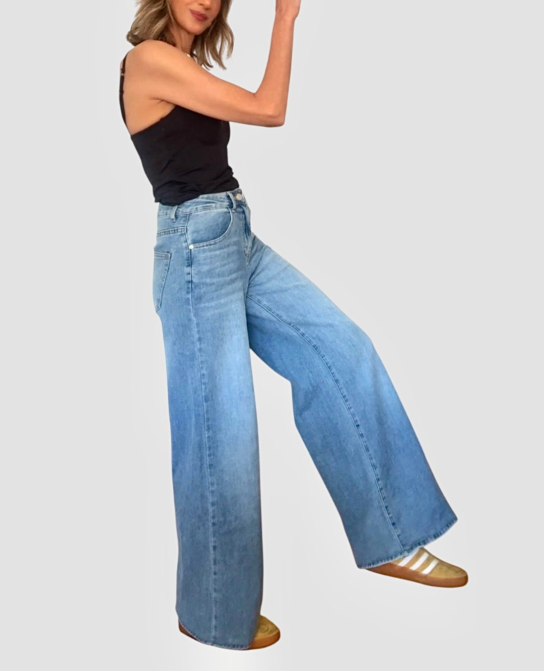 Denim azul claro fino