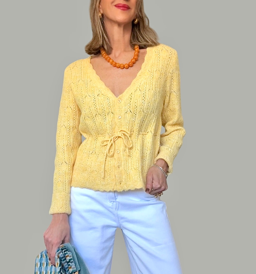 Chaqueta punto amarilla