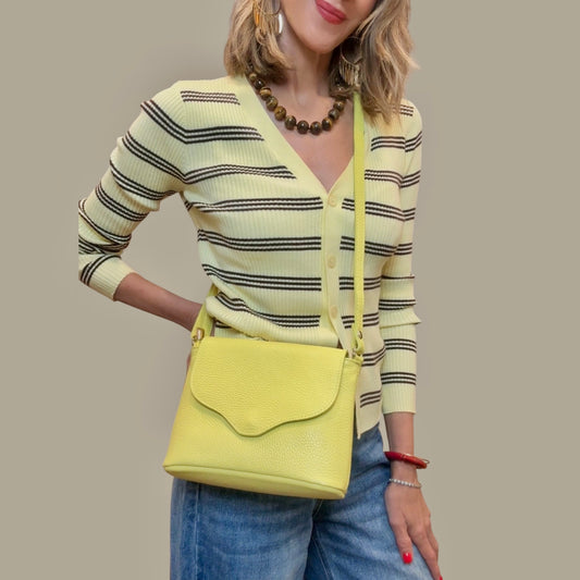 Bolso piel amarillo