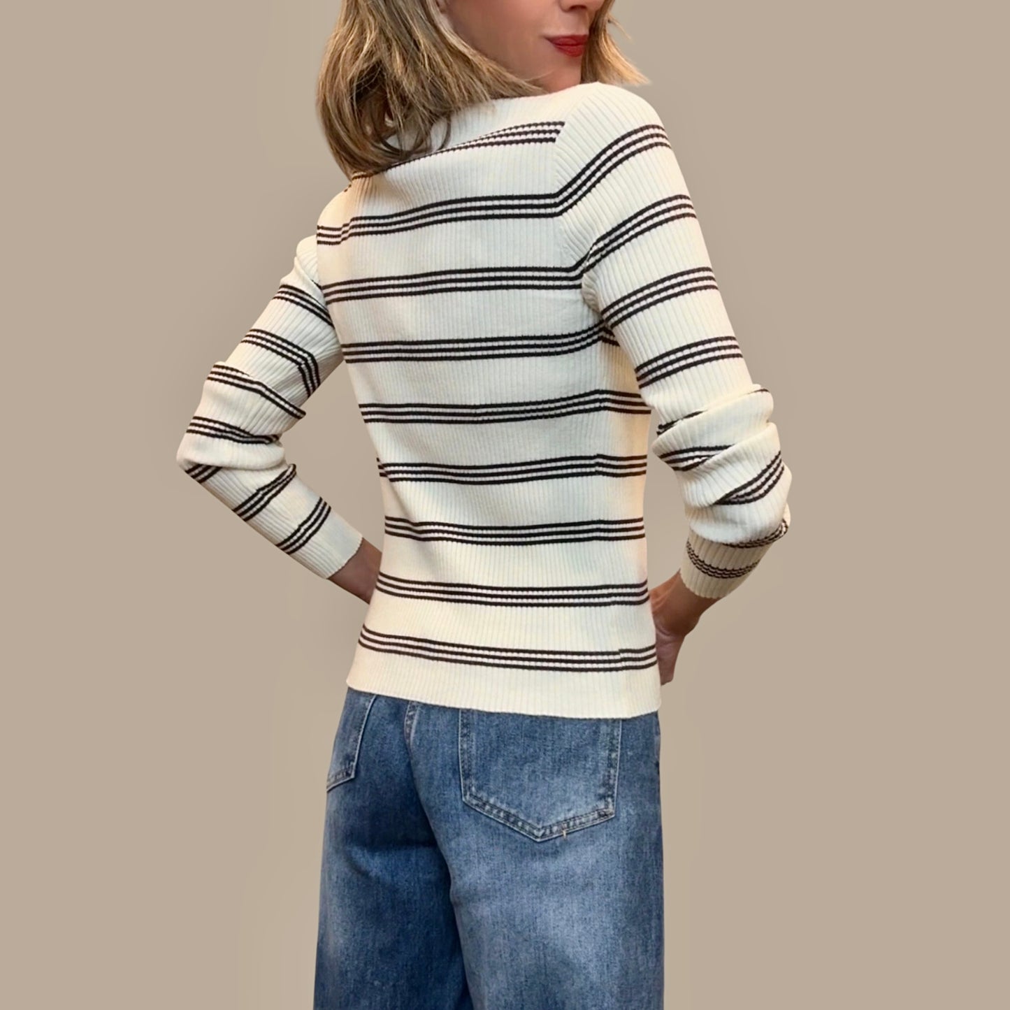 Rebeca rayas beige& marrón