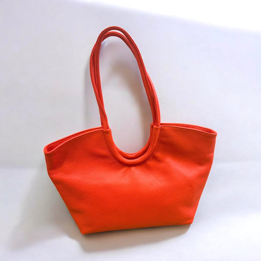 Bolso piel color coral