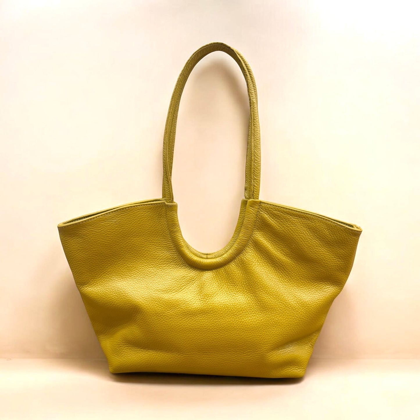 Bolso piel color mostaza