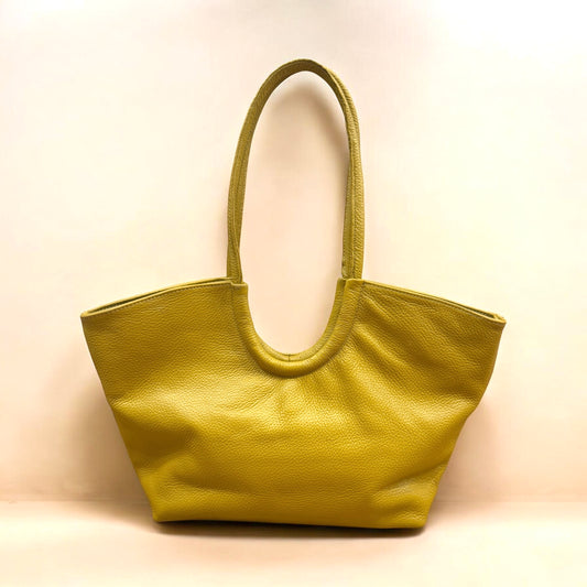 Bolso piel color mostaza