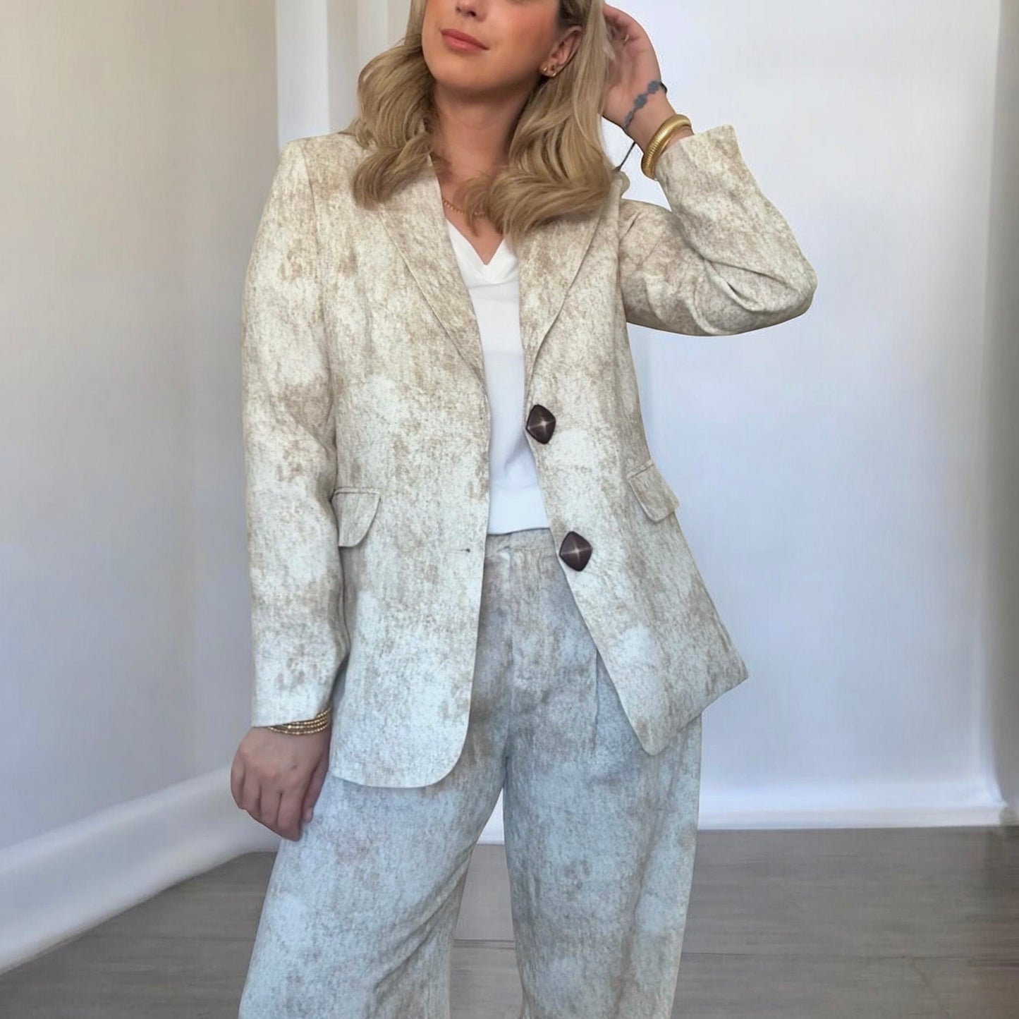 Blazer beige & camel