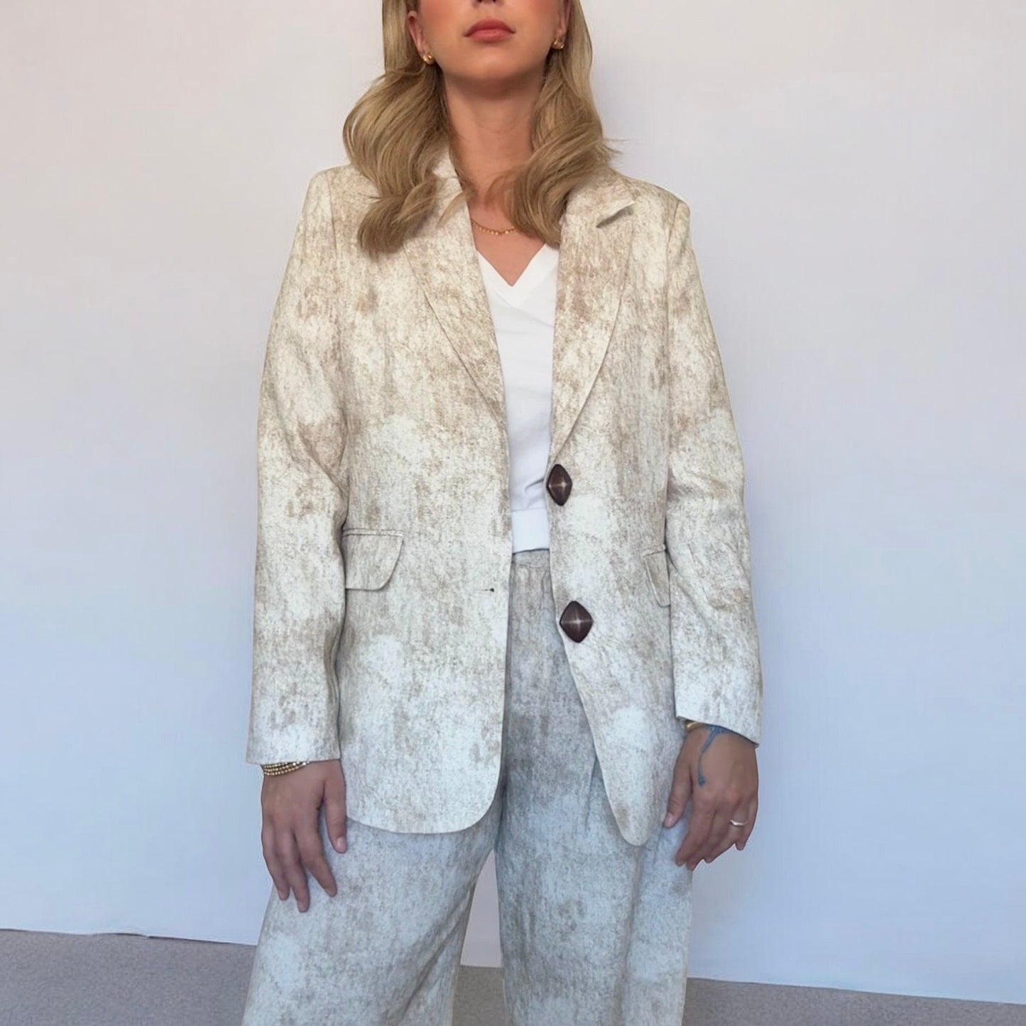 Blazer beige & camel