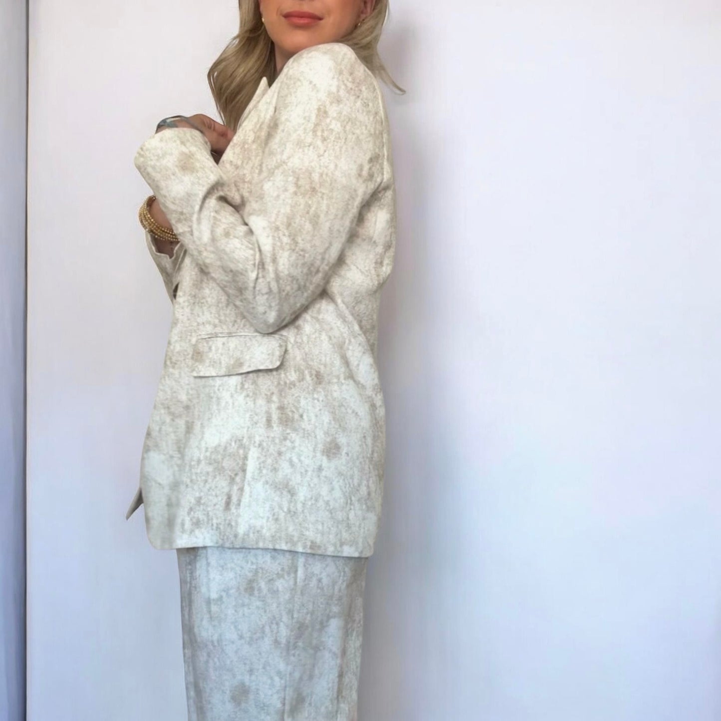 Blazer beige & camel