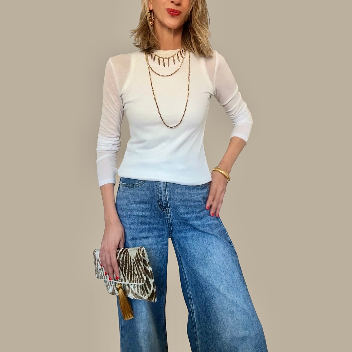 Camiseta transparente blanca