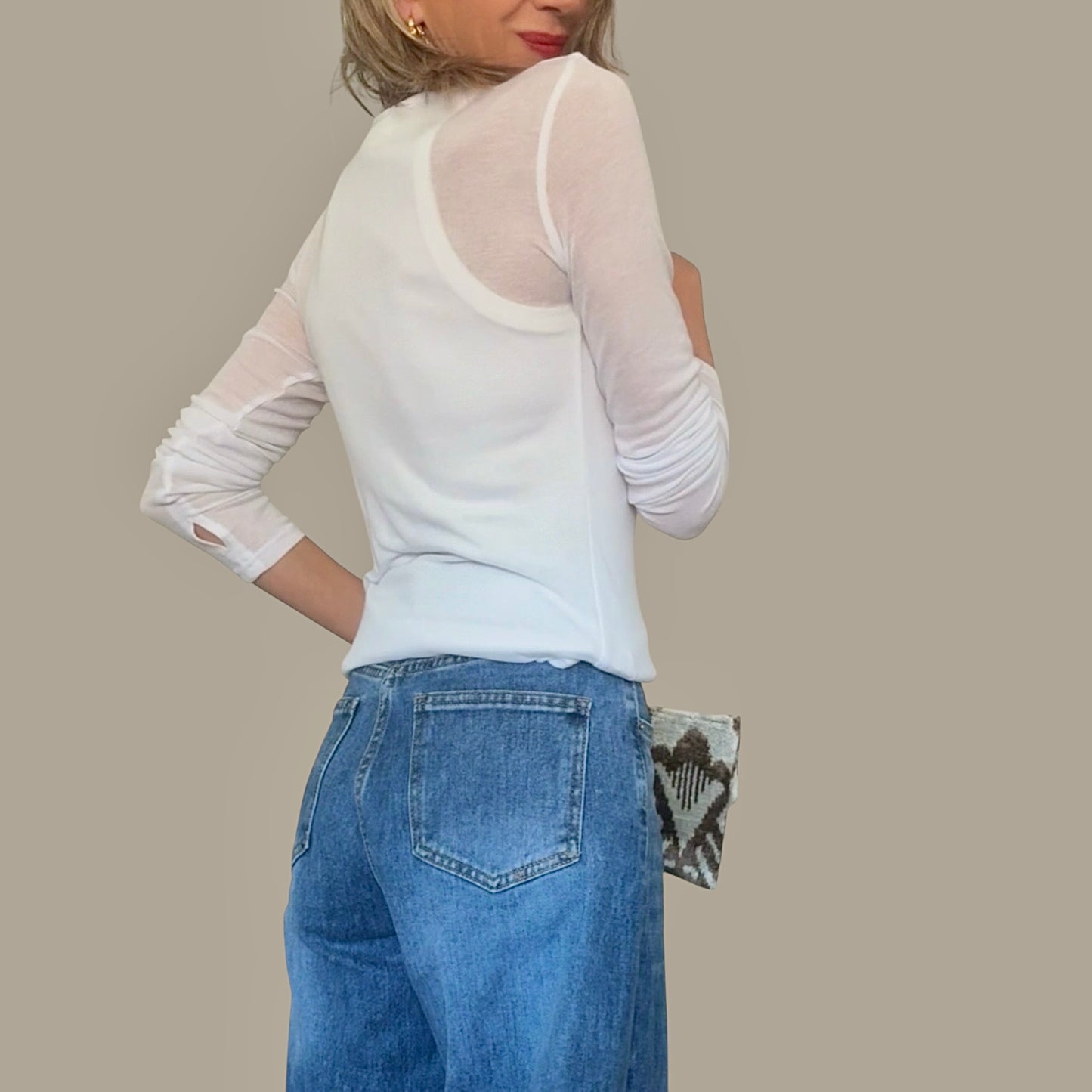 Camiseta transparente blanca