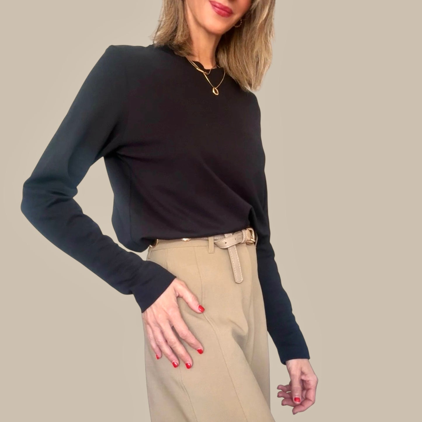 Camiseta basic negra algodón