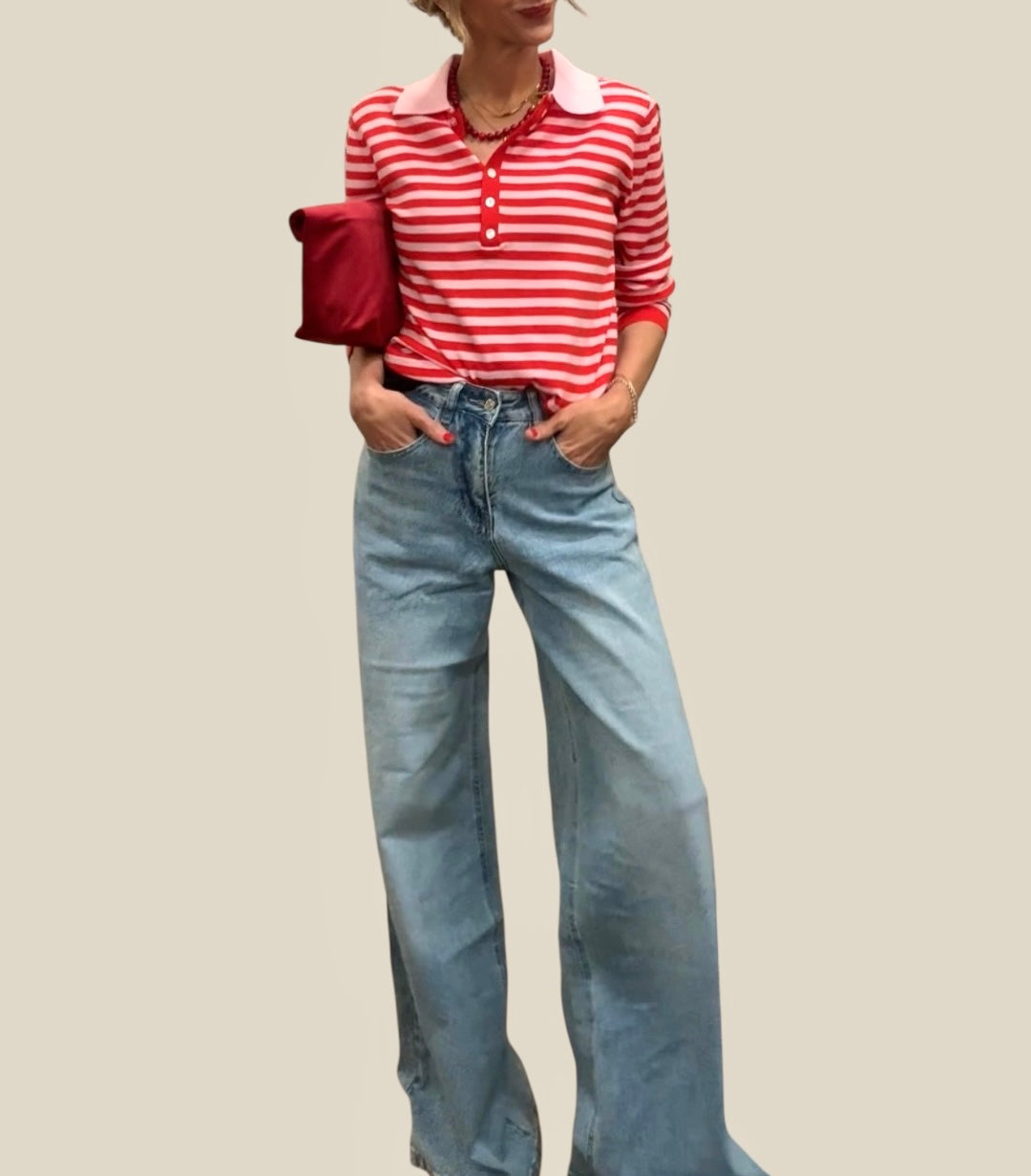 Denim casual azul palazzo