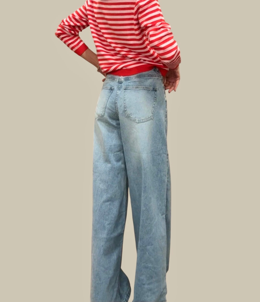 Denim casual azul palazzo