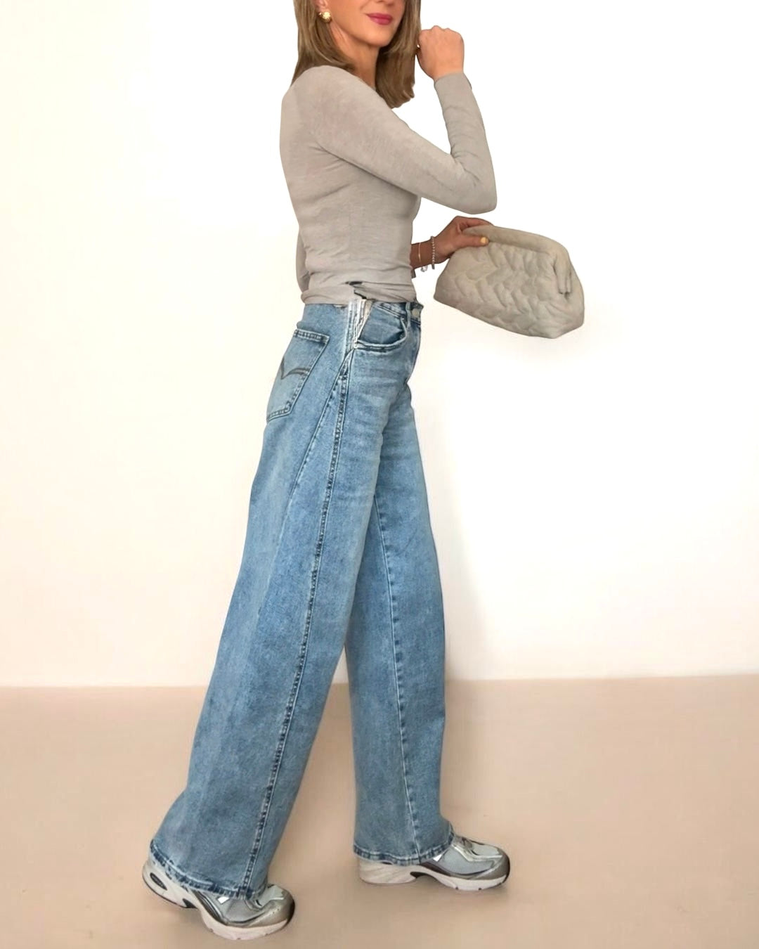 Denim barrel azul