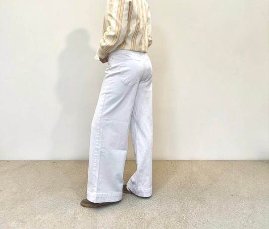 Denim blanco wide leg