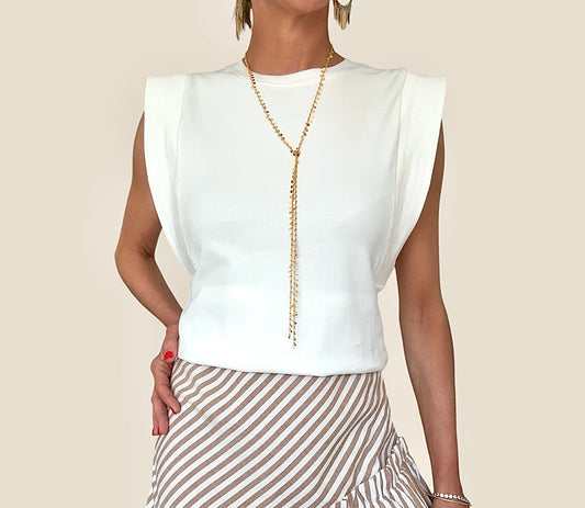 Camiseta hombros blanca