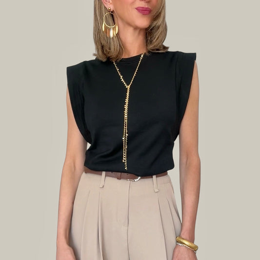 Camiseta hombros negra