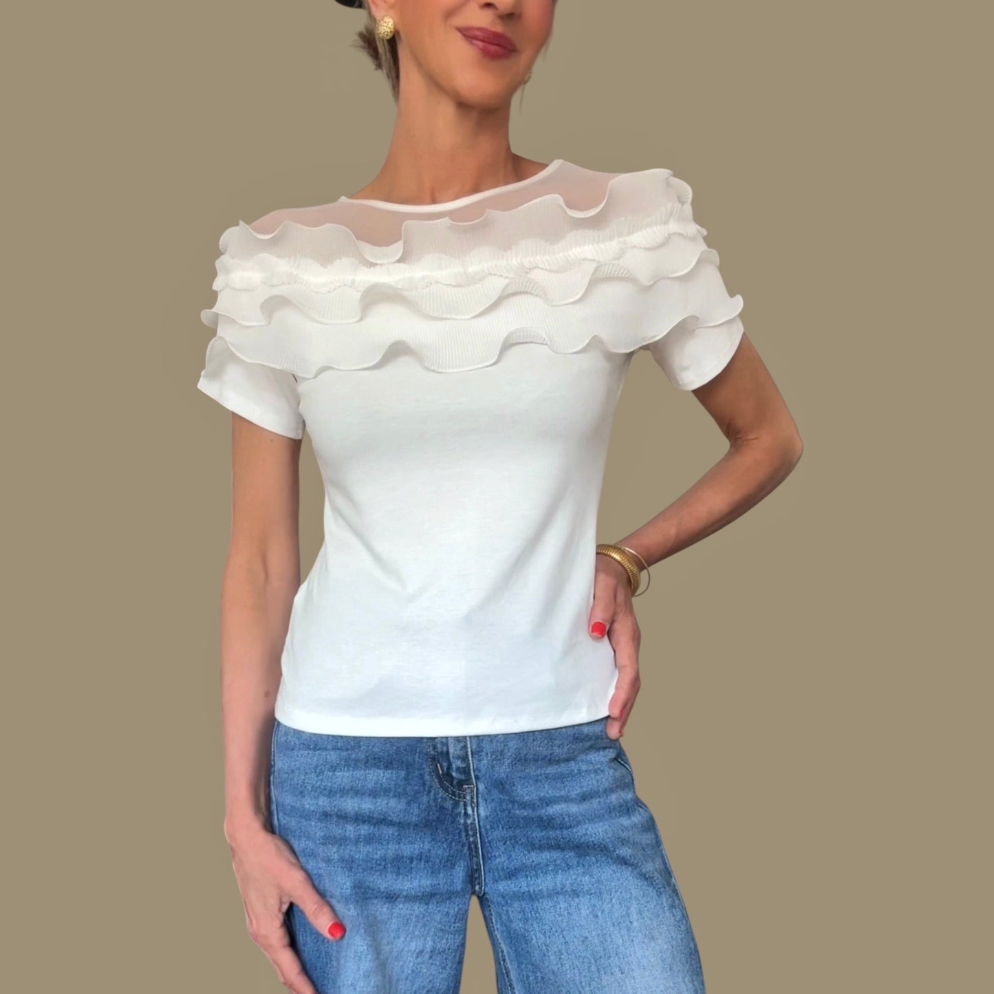 Camiseta detalle tul