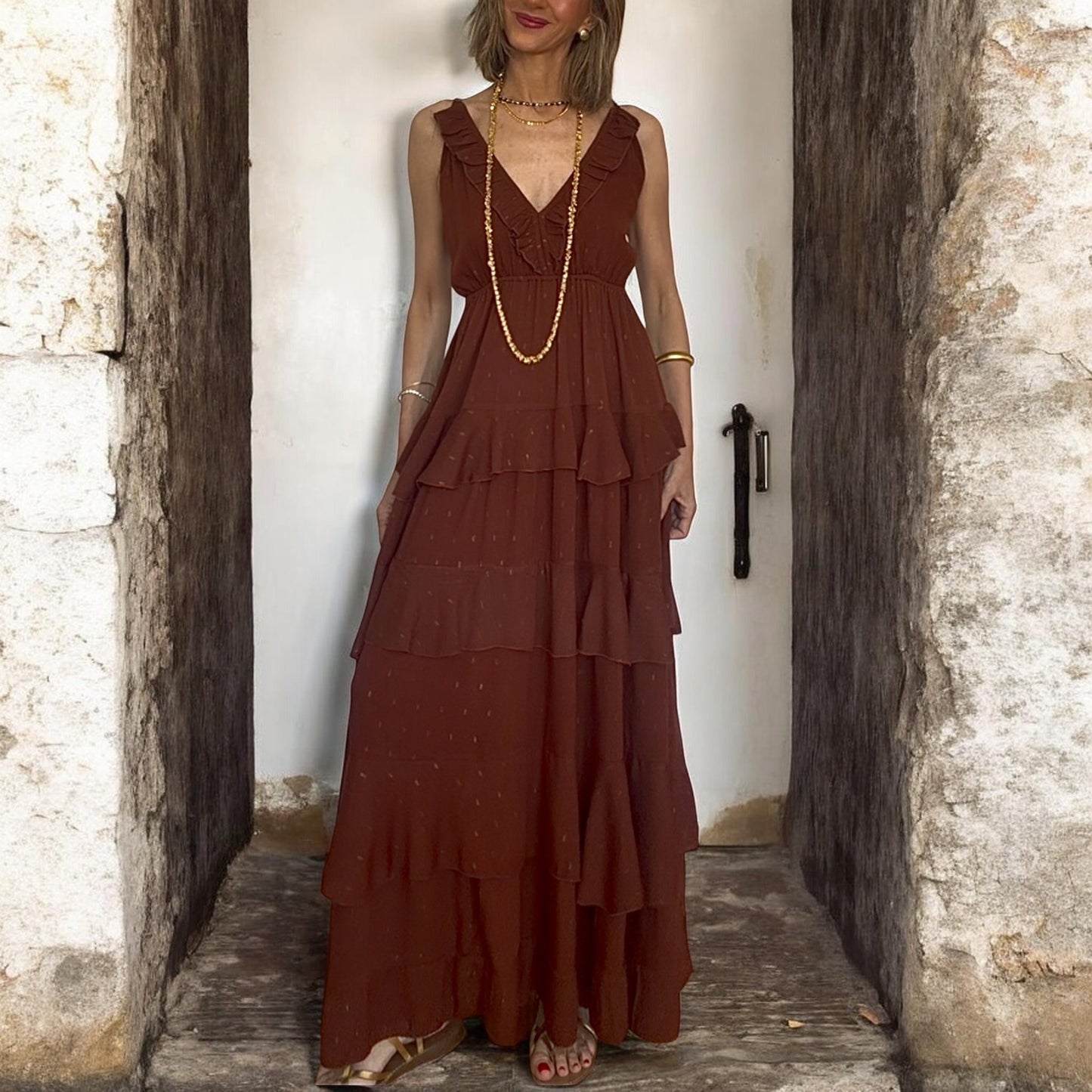 Vestido Ingrid marrón